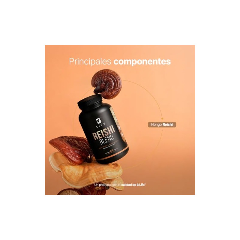 Extracto Puro Hongo Reishi 220 Cápsulas Adaptógeno Natural 900 Por