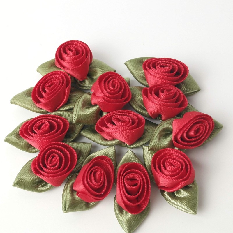 Micomon Mini Ribbon Bows for Crafts Mini Roses Ribbon Flowers