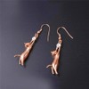 U7 Cute Cat Ear Pendant Rose Gold Plated Kitten Dangle