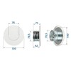 SYSTERM Ventilation Ventilation Plate Valve White Round Disc Valve Exhaust