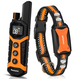 Kezlume Dog Shock Collar - 4000FT Dog Training Collar with Remote Innovative IP67 Waterproof with 3 Training Modes, Rechargeable E-Collar for All Breeds 5-120lbs Small Medium Large Dogs (Orange)