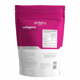 Entera  Colgeno y Magnesio 300g, Pptidos de Colgeno Tipo I, II y III, Bisglicinato de Magnesio, Sin Azcar                                             