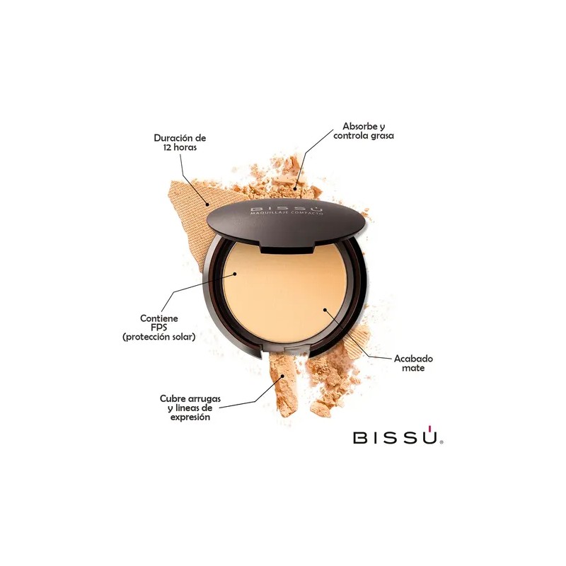 Maquillaje Polvo Compacto Biss Acabado Mate 8g 11 Almond