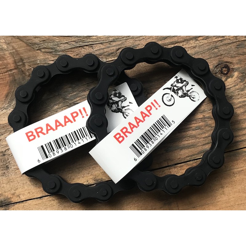 moto365 MX Black Chain Wristband Bracelet