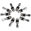 GEARZAAR 10x Stainless Steel Wheel Tire Valve Stems Hight Pressure