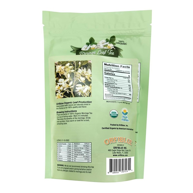 100% Organic Moringa Leaf Tea