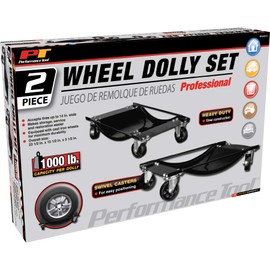 Performance Tool W54013 Tire Skates 2 Tire Wheel Car Dolly Ball Bearings Skate (1,000 lb capacity per Dolly)
