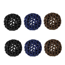 Kryoflare 6Pcs 3 Colour Styles Ballet Hair Bun, Cover for Girls, Hair Nets for Buns Invisible Knit Hairnet Elastic Edge Hair Mesh Dance Hair Cover Skating Snoods