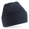 Beechfield Unisex Baseball Cap Turn-up Beanie - Marine blue