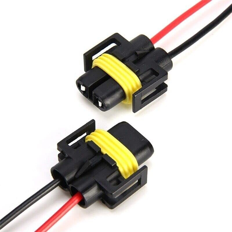 2PCS H11 HEADLIGHT CONNECTOR PLUG WIRE FOR TOYOTA AVENSIS PRIUS