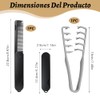 KEUF Peine Texturizador 2 piezas, para hombre y mujer, volumen