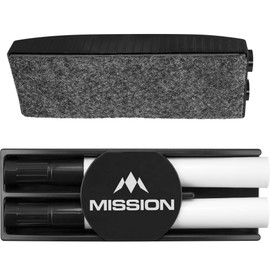 Mission Darts Whiteboard Kit | Premium Dry Eraser with Dry Wipe Pens (BX127)
