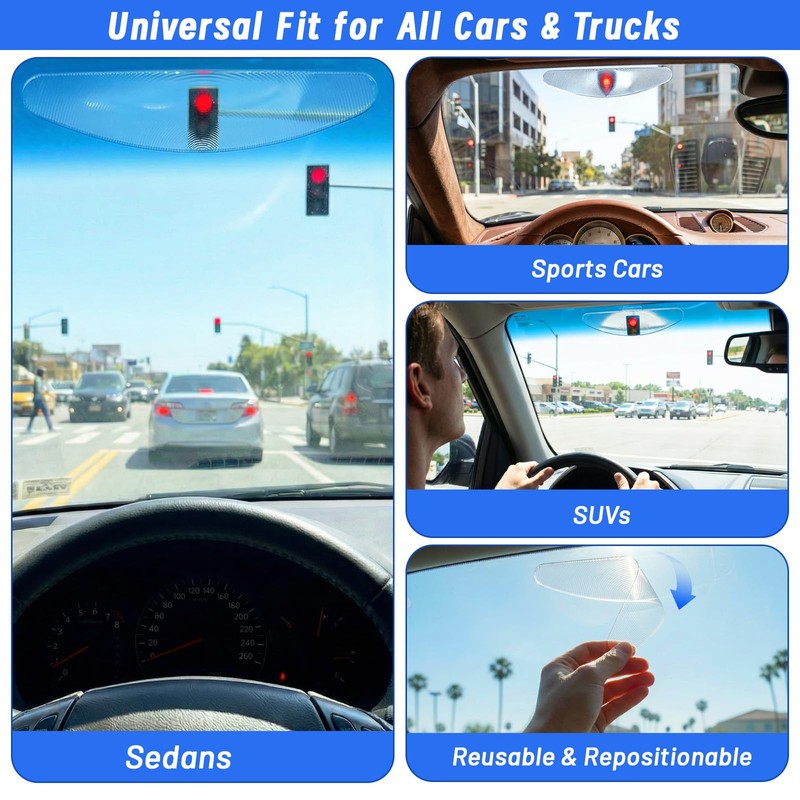 UNIFAMILY Traffic Light Fresnel Lens, Car Window Traffic Light Viewer