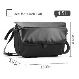 reeyee Crossbody Bag for Men,Water Resistant Messenger Bag,Cordura Outdoor Crossbody Bag,Shoulder Bag for Work Daily Shopping and Travel