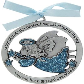 Cathedral Art (Abbey & CA Gift Blue Angel Crib Medal for Jewelry Making, Multi