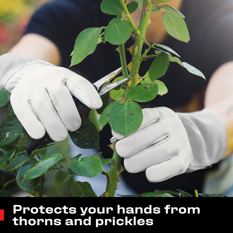 NoCry Leather Gardening Gloves for Men and Women - Thorn
