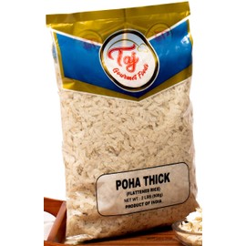 TAJ Poha Thick 2-Pounds | Powa Flattened Rice