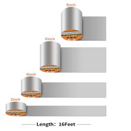 TAPEBEAR Butyl Tape Waterproof Sealing Tape Aluminum Foil Tape, for RV Repair, Window, Silicone, Glass & EDPM Roof Leak Patching, Boat and Pipe Sealing, Silver (200mm x 5m/9rolls)