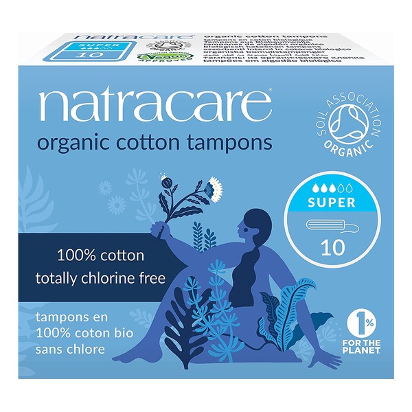NatraCare Organic Cotton Tampons Super 10 Tampons