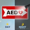 YIKIADA 4 Pack AED Sign with Right Arrow 10 ×
