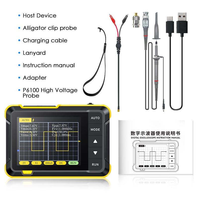 Handheld Digital Oscilloscope Multimeter, DSO152 2.8" TFT Kit - Portable