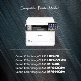 TG Imaging 2xK+CYM Compatible 054 Toner Cartridge Replacement for Canon 054H CRG054 (5-Pack Combo Pack) Use for imageCLASS LBP622Cdw MF642 MF642Cdw MF644Cdw MF640C Toner Printers (2B,1C,1M,1Y)