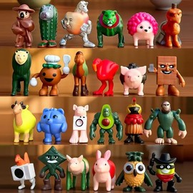 1 Set Italian Brainrot Plastic Toy Figures | 24pcs 2nd Gen + 72pcs 3rd Gen Tung Tung Sahur Tralalero Tralala Collection | Decorative Sculptures, Doll Ornaments & Table Decor | Best Gift for Family &Friends skull panda skull panda sonny angels sonny angels