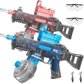 2 Pack Electric Water Guns for Adults Kids, Automatic Water Gun Toys for Kids Ages 4-8 8-12, Large Capacity High Power, 36ft Ultra-Long Range, Summer Pool Outdoor Beach Water Toys for Boys Girls