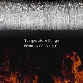 Aygrochy 150 mm Aluminium Foil Hose, 5 Metres Aluminium Pipe Hose Exhaust Hose Made of Aluminium Flexible Hose for Extractor Hood, Pipe Fan