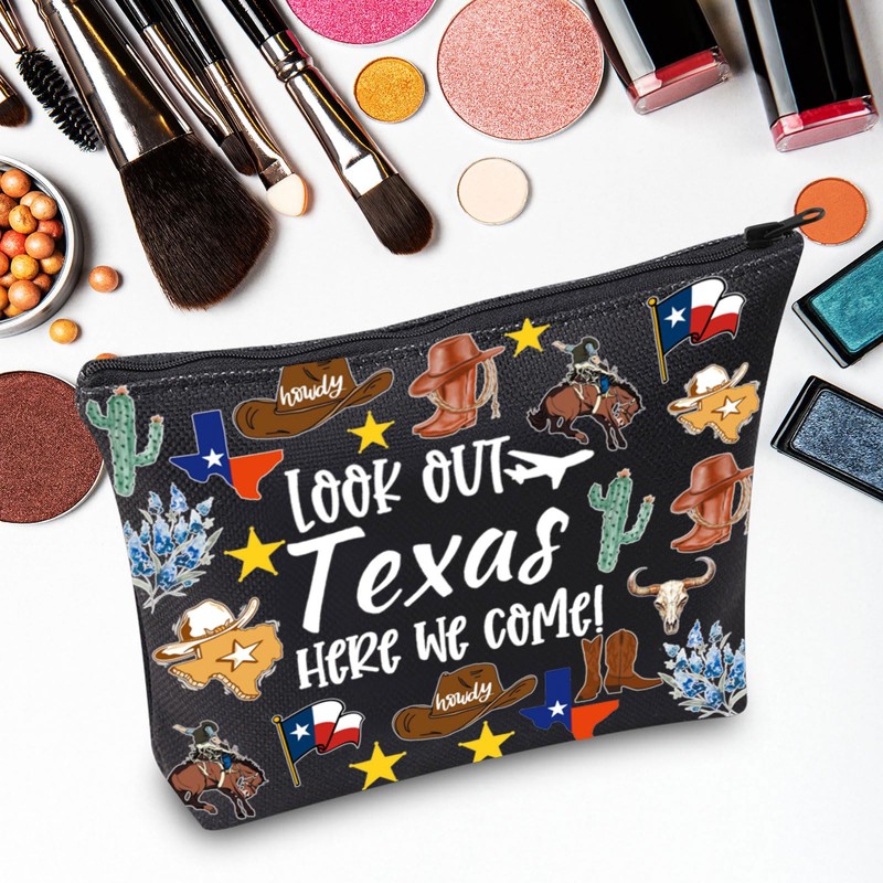 JNIAP Texas Makeup Bag Texas Themed Gifts Texas Cowgirl Gifts