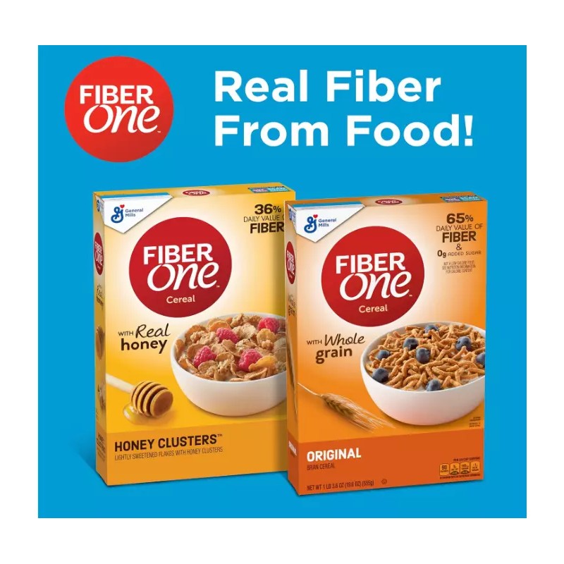 Fiber One Cereal, Original Bran, High Fiber Cereal Made with