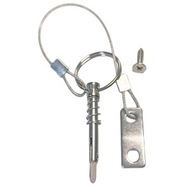 4PCS Bimini Top Pin 1/4,316 Stainless Steel Safety Pin Latch for Marine Bimini Top Deck Hinge or Jaw Sliding Clamp Bracket Marine Hardware with Safety Rope and Screws (Φ1/4" x 1-3/4")