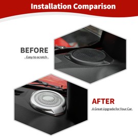 RT-TCZ for Jeep JK A Pillar Speaker Trim Cover for Jeep Wrangler JK JKU 2015 2016 2017 Silver Interior Accessories 2pcs