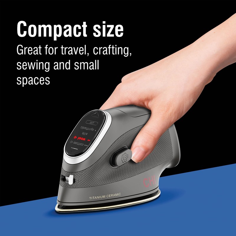 CHI Mini Steam Iron for Clothes, Sewing, Crafting and Travel