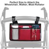 Wheelchair Side Organizer Storage Bag Armrest Pouch with Cup Holder