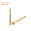 sourcing map Pack of 100 Brass Wood Screws M2 x