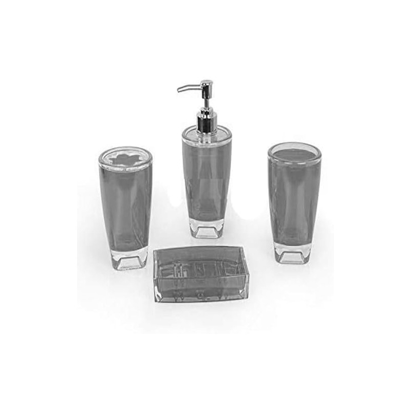 Fingey Modern Design 4 Piece Bathroom Accessory Set, Soap Dish,