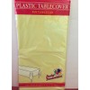 3-PACK DISPOSABLE PLASTIC TABLE COVERS / TABLECLOTHS (GOLD YELLOW)