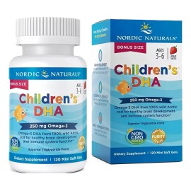 Nordic Naturals Dha Omega 3 Epa Niños 120mini Gel, Nordic Naturals Americano Sabor Fresa