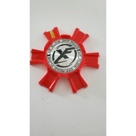 XF Offroad wheels rim flow series floating center cap red 6 lug