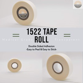 1522 Clear Double Sided Wig Adhesive Tape Roll 1/2" x 3 YDS, Hair Toupee Tape