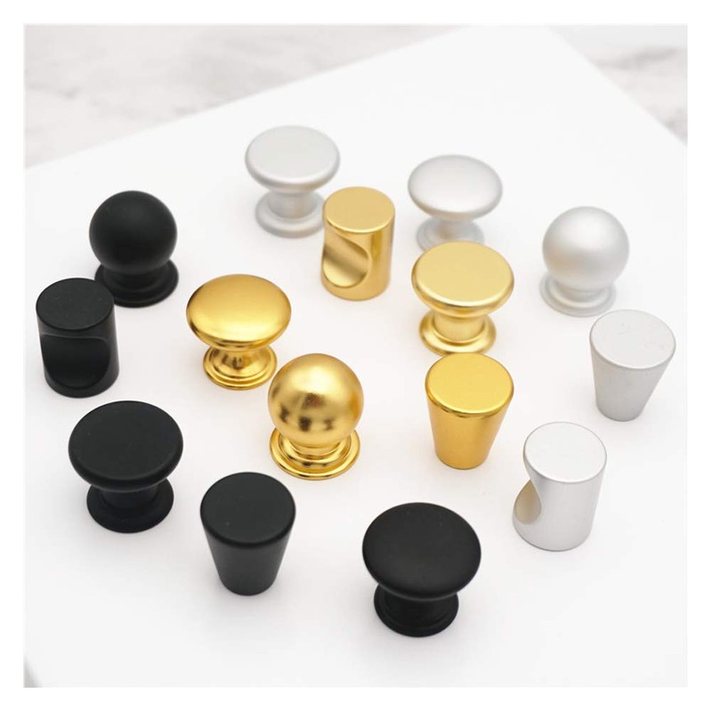 BOZONLI Pack of 6 Round Single Hole Cabinet Knobs, Furniture