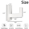Vanloory Bath Towel Hooks, 6 Pack Self Adhesive Square Coat