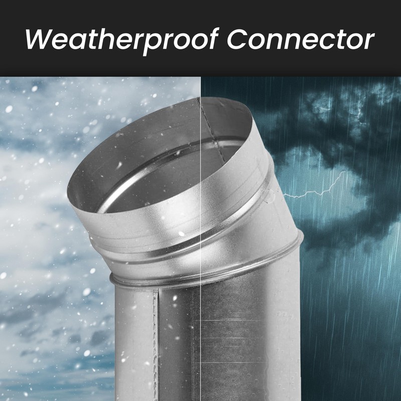 Repa Market 4" Inch Round Metal Duct Offset - Dryer