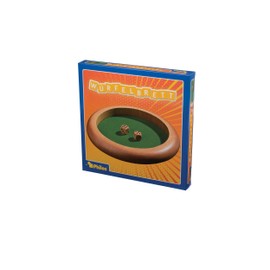 Philos 3121 - Würfelbrett aus Holz, Buche, inklusive 2 Würfeln aus Holz, 22 cm Durchmesser, mit Filz