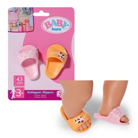 BABY born Zapf Creation Slippers, Colourful Slippers for 43 cm Dolls, 836811