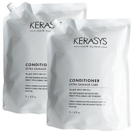 Kerasis Extra Damage Care Rinse Refill, 2L, 2 Packs / 케라시스 엑스트라 데미지 케어 린스 리필, 2L, 2개