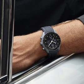 REBANDACE Strap for Omega x Swatch MoonSwatch Watch 20mm,No Gap Soft Silicone Omega X Swatch Moonswatch Speedmaster Replacement Strap,Curved Band for Moonswatch Swatch Men Women