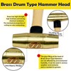 WEDO Brass Hammer 1lb,Wooden Hammer,Sledge Hammer,Solid Brass Mallet Hammer,Wooden Hammer