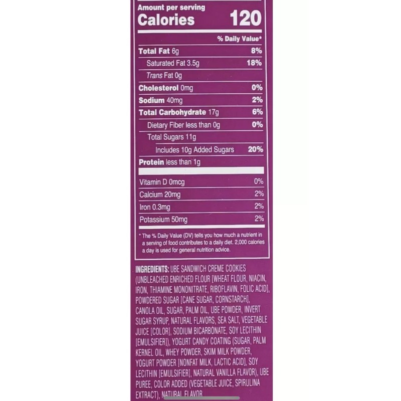 Trader Joe's 2 Packs Trader Joes Ube Joe-Joe's Vanilla Sandwich